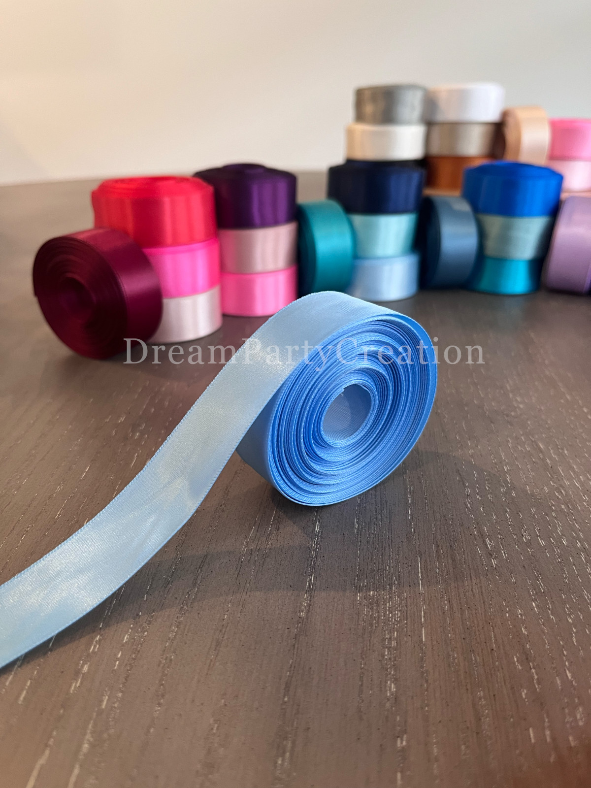 Rolled up 7/8″ SINGLE FACE SATIN Ribbon 100% Polyester Choose Color & Yards