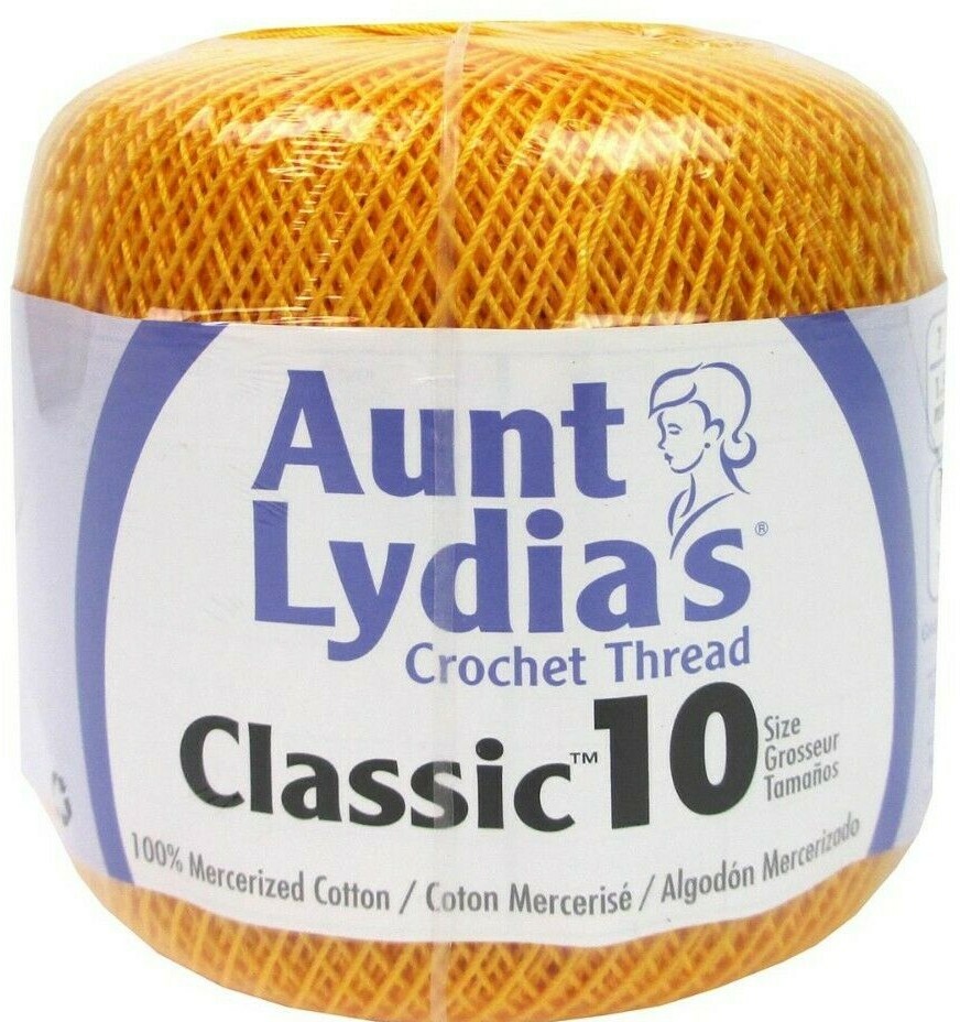 Aunt Lydia ~ (0421-Goldenrod) – Crochet Thread – Classic Size 10 – 350 yd