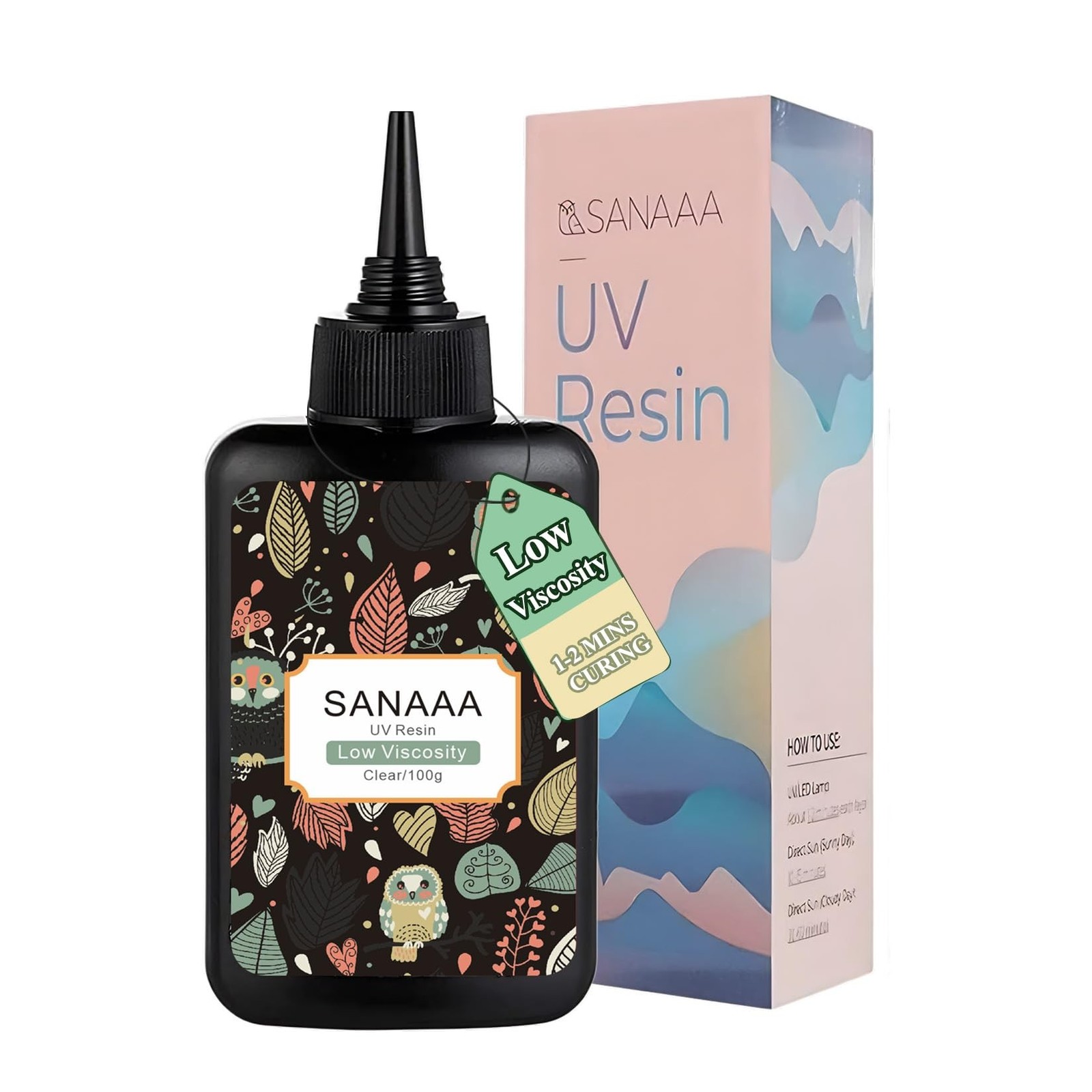 SANAAA UV Resin Clear Hard Type 100g,Low Viscosity Resin,Ultraviolet Fast Cur…