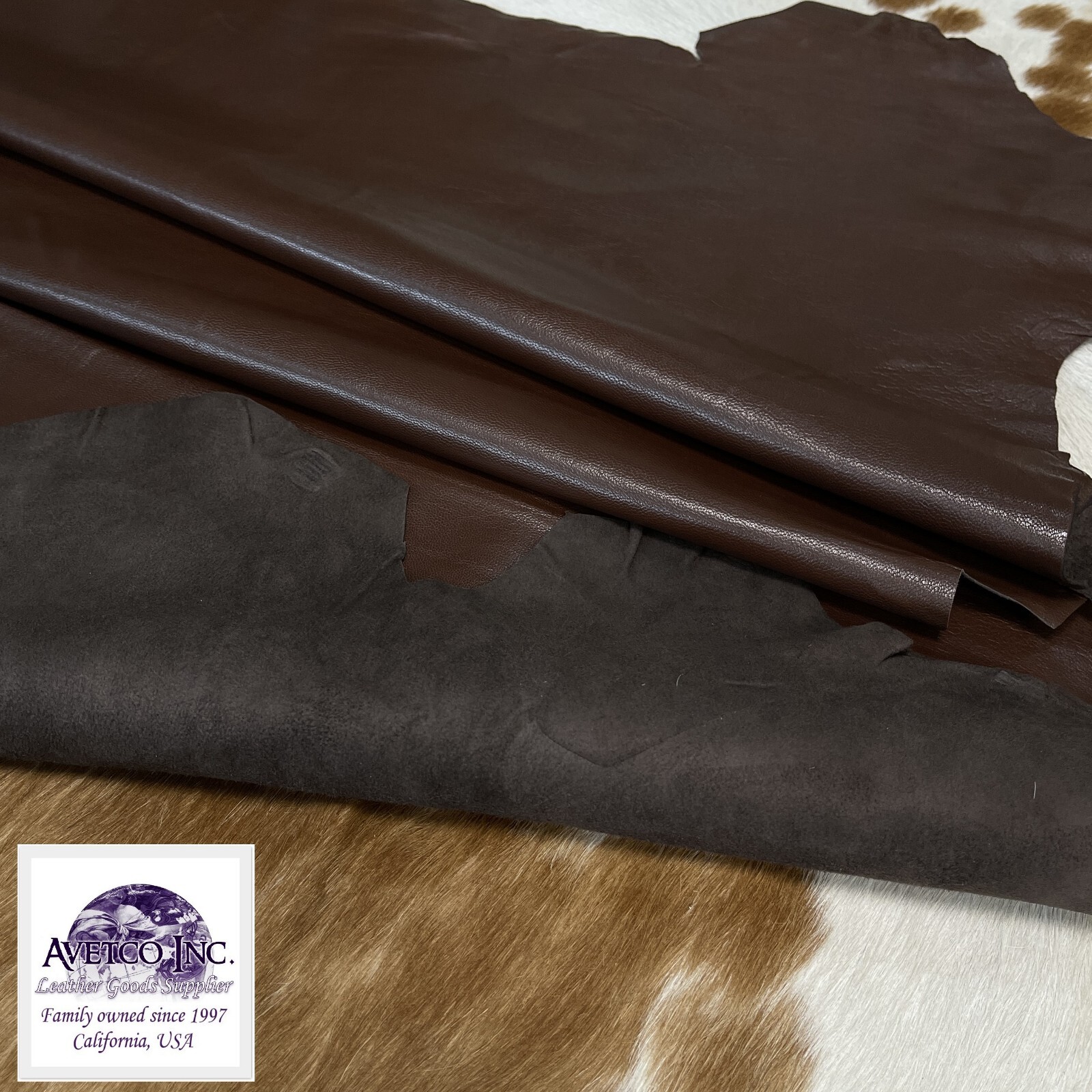 Toledo Brown Premium Large Goatskin Nappa Soft Leather Hide 2 oz Thickness