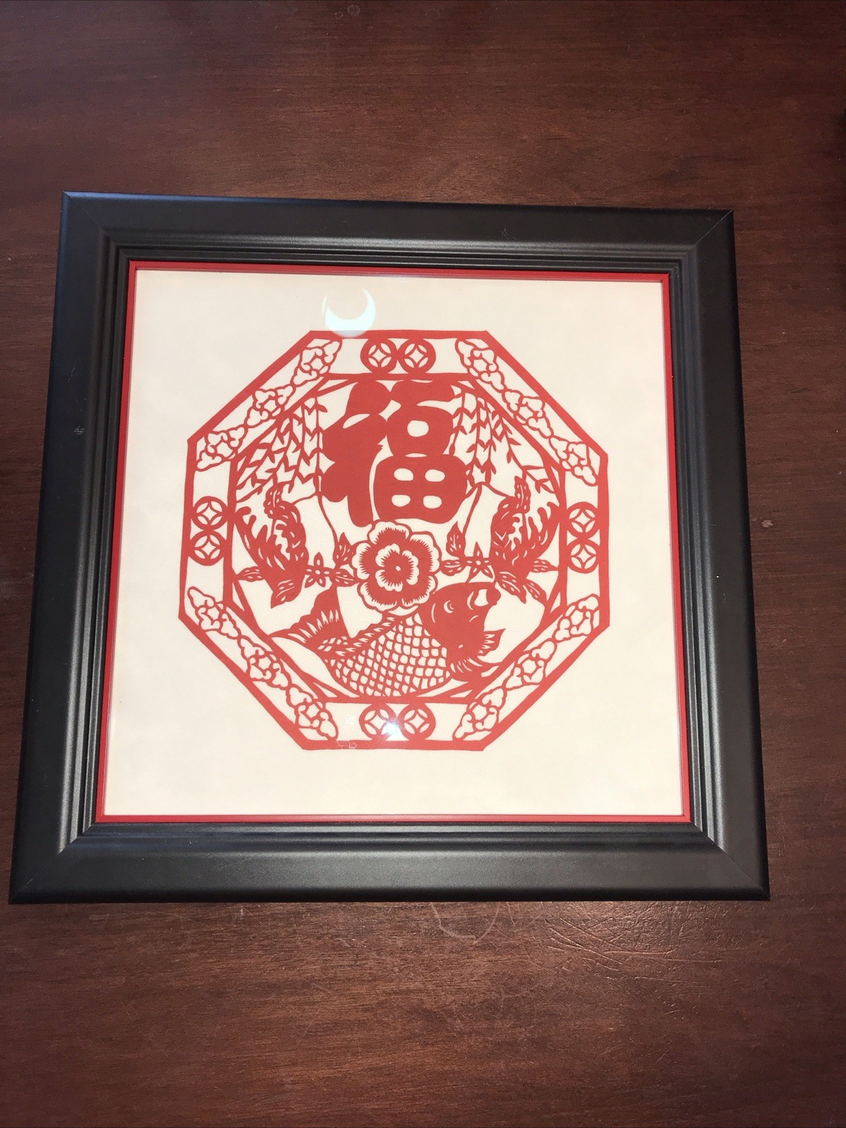 Vintage Chinese hand cut paper cutouts professionally framed,NEW,Authentic