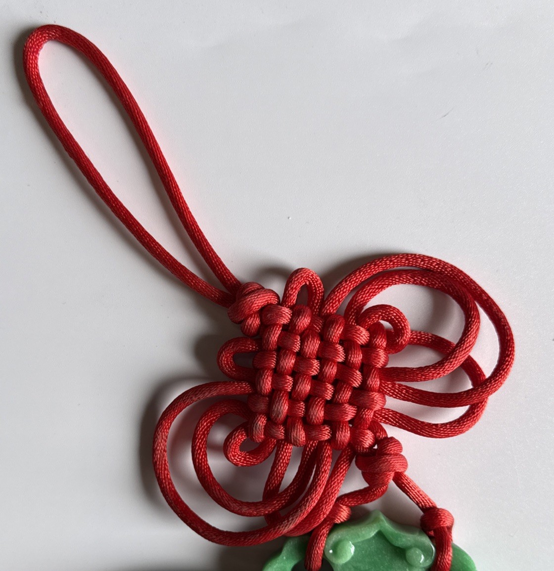 Chinese-Style Koi Fish Wall Decor Asian Lucky Fish Faux Green Jade Red Tassels