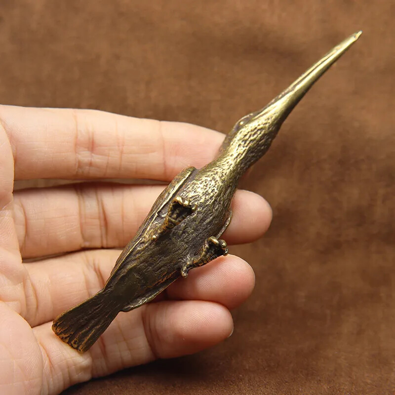 Pure Copper Statue Desktop Decorations Ornaments Vintage Brass Figurines Decors