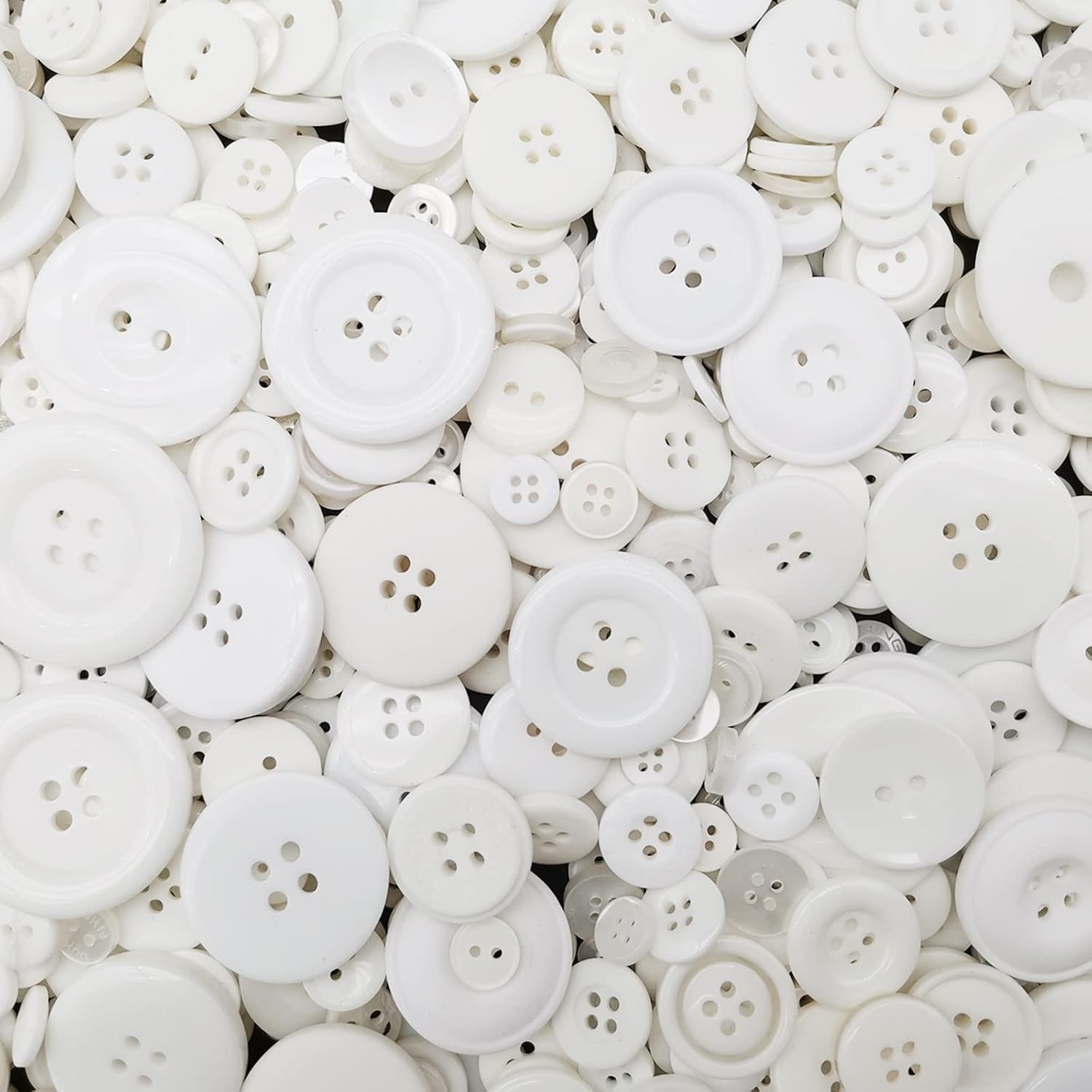1600Pcs White Buttons for Crafts Bulk Assorted Sizes Craft Button Mixed for Craf