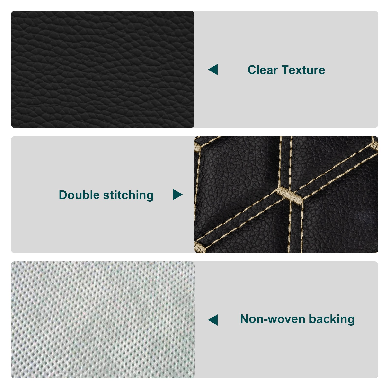 63″ Quilted PU Leather Fabric Diamond Stitch for Car Upholstery DIY Sold By Yard