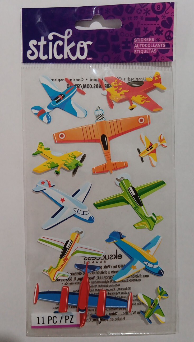 Sticko Stickers Toy Plane Airplanes Scrapbook
