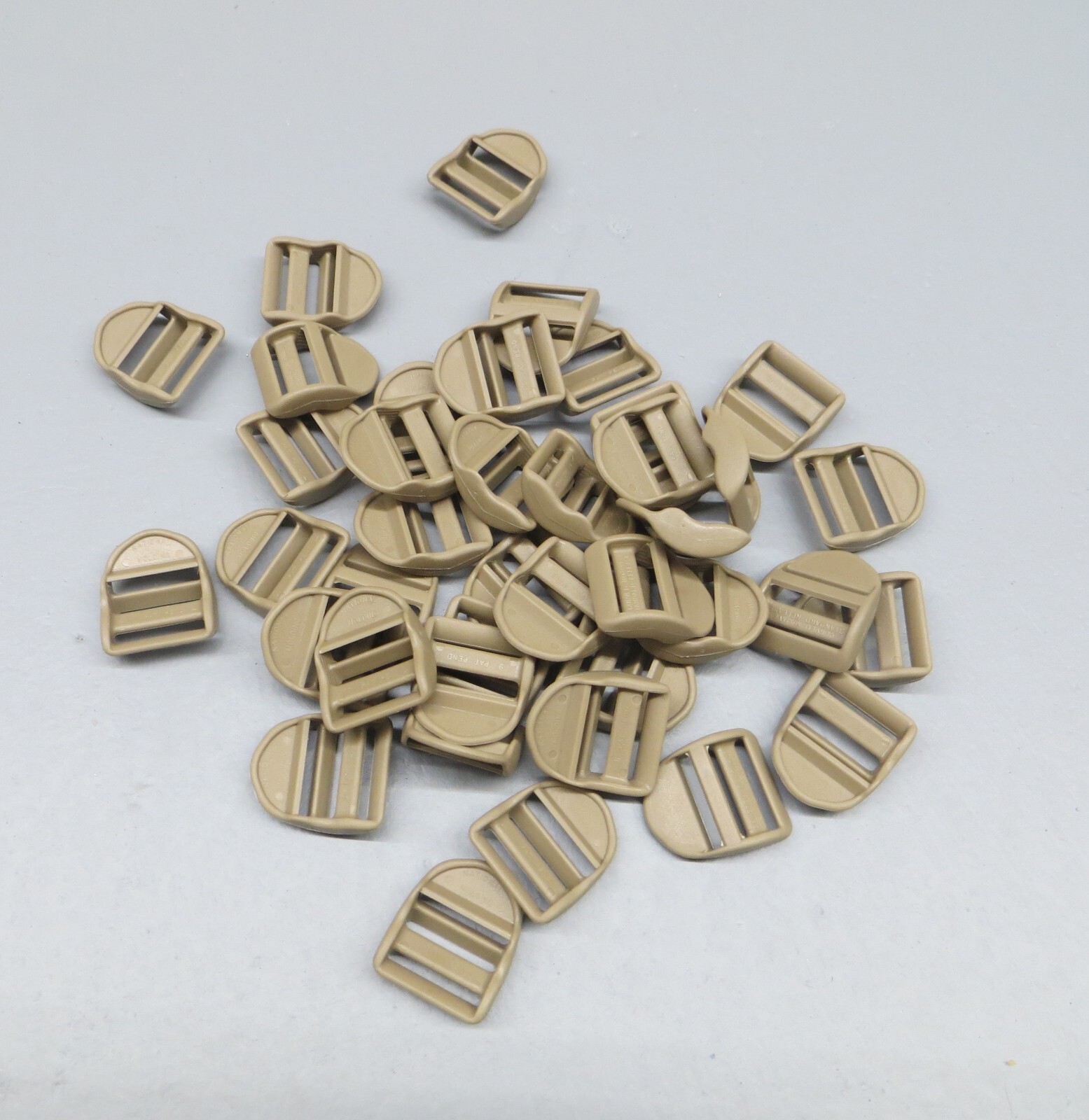 10 or 20 1 in Coyote Tan Curved Ladder Lock Slider Buckles Tension Lock US MADE
