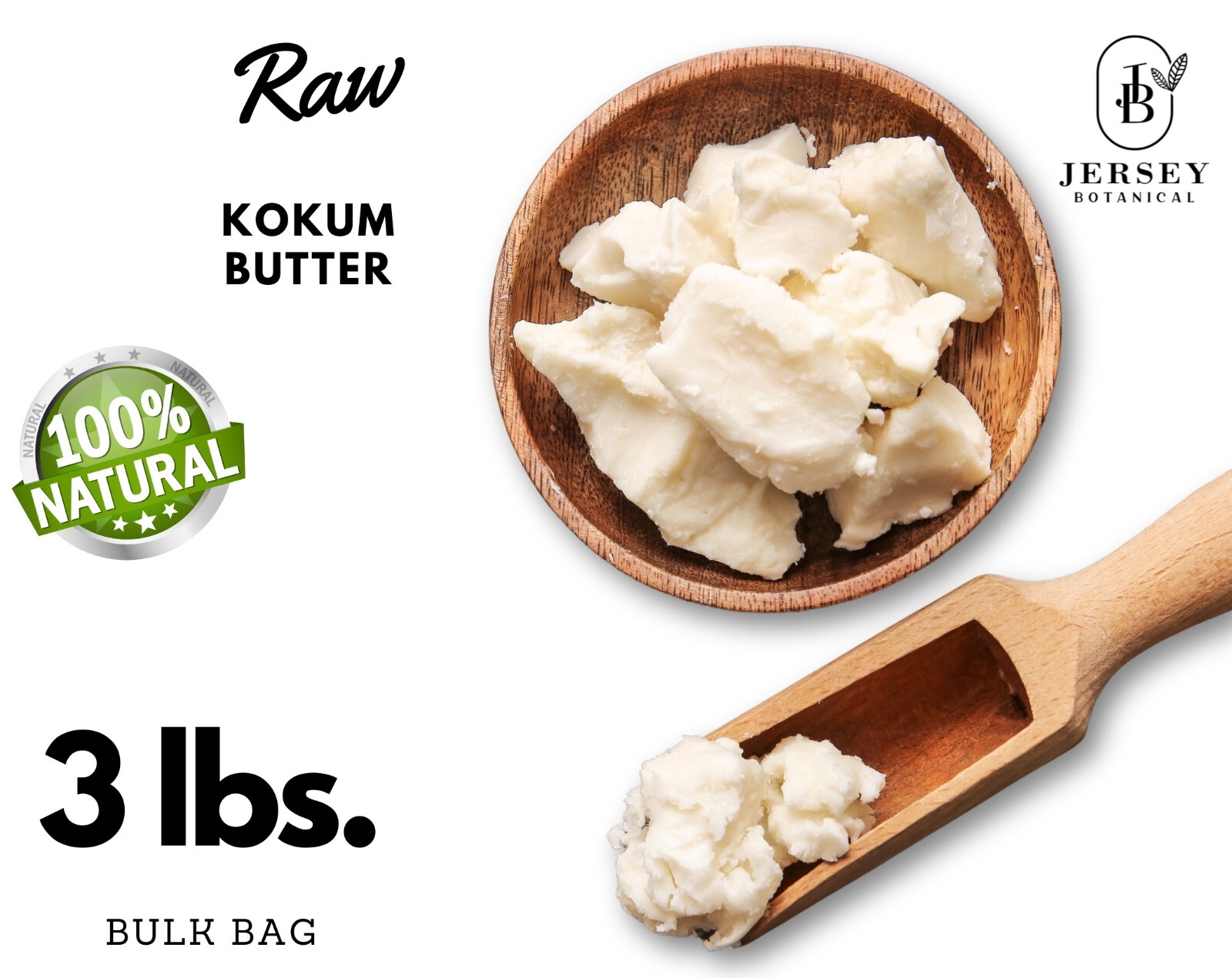 3 lb Kokum Butter 100% Pure Organic Natural Body Butter Face Skin Hair Wholesale