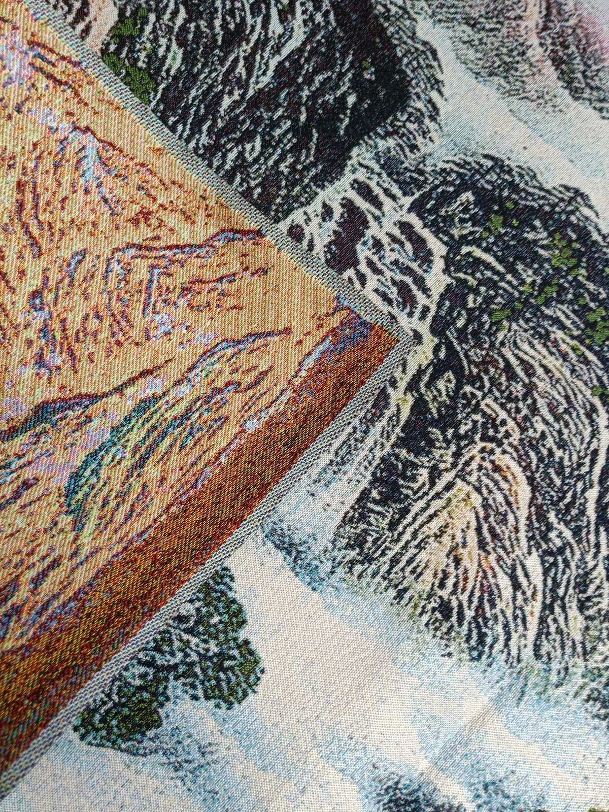 63″ China Cloth Silk Mountain Water Mural Wall Hanging Tapestry Meditation 14