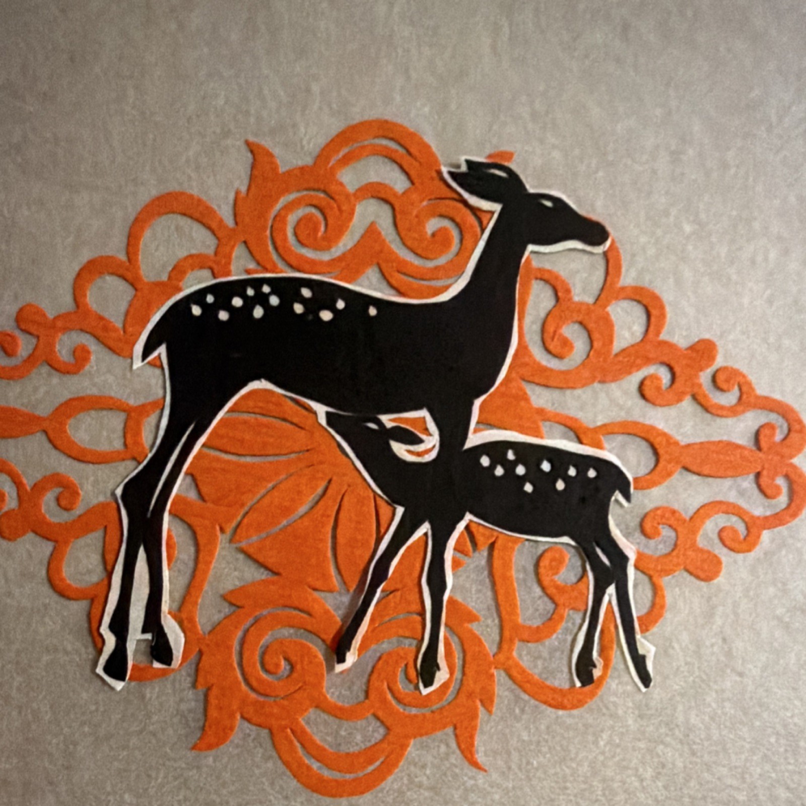 Yangchow China Handmade Chinese Deer Motif Paper Cutouts Collection