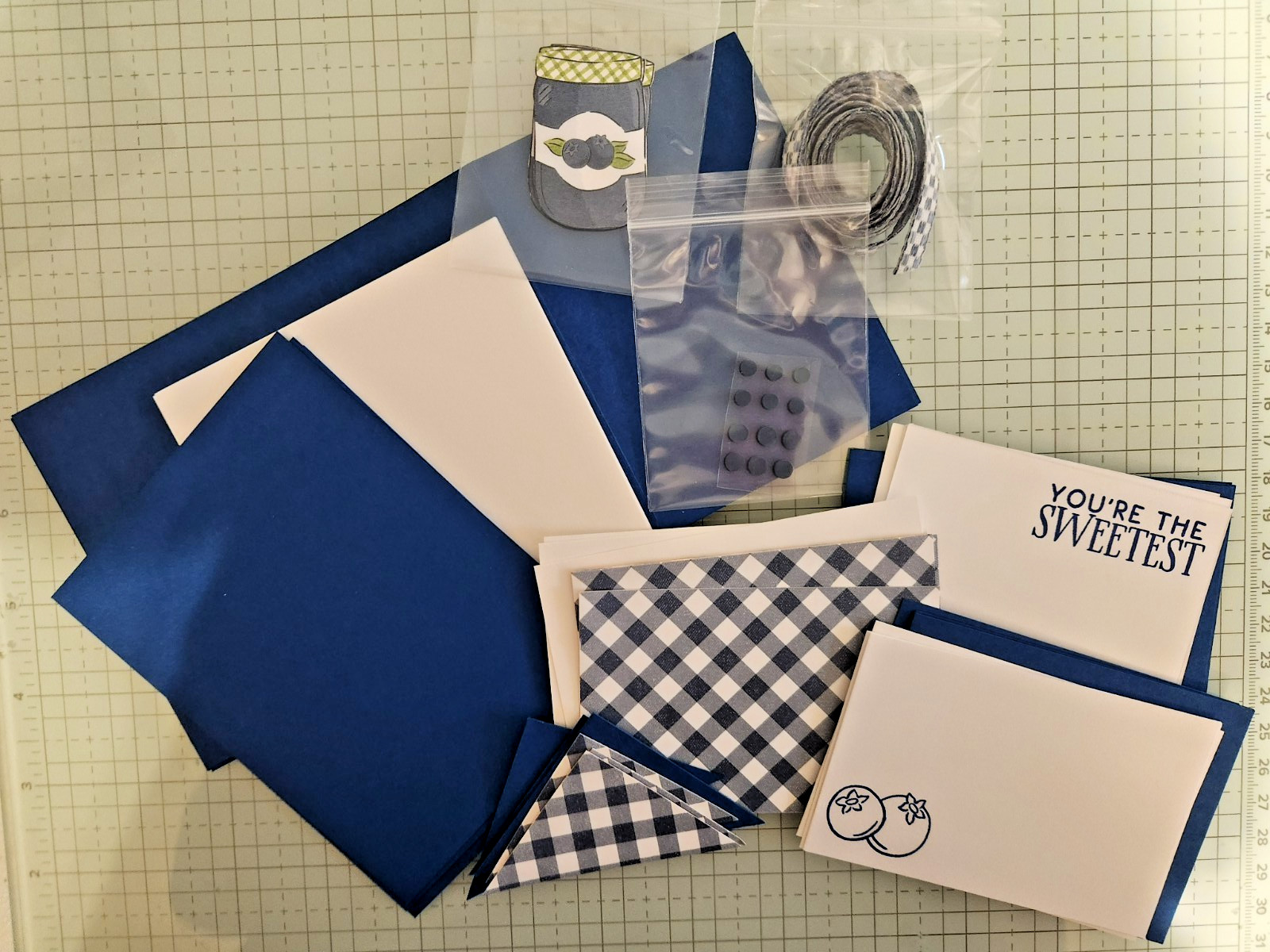 Slide, Fold, & Tuck CARD KIT – STAMPIN’ UP! “HOMEMADE SWEETEST ” Makes 4