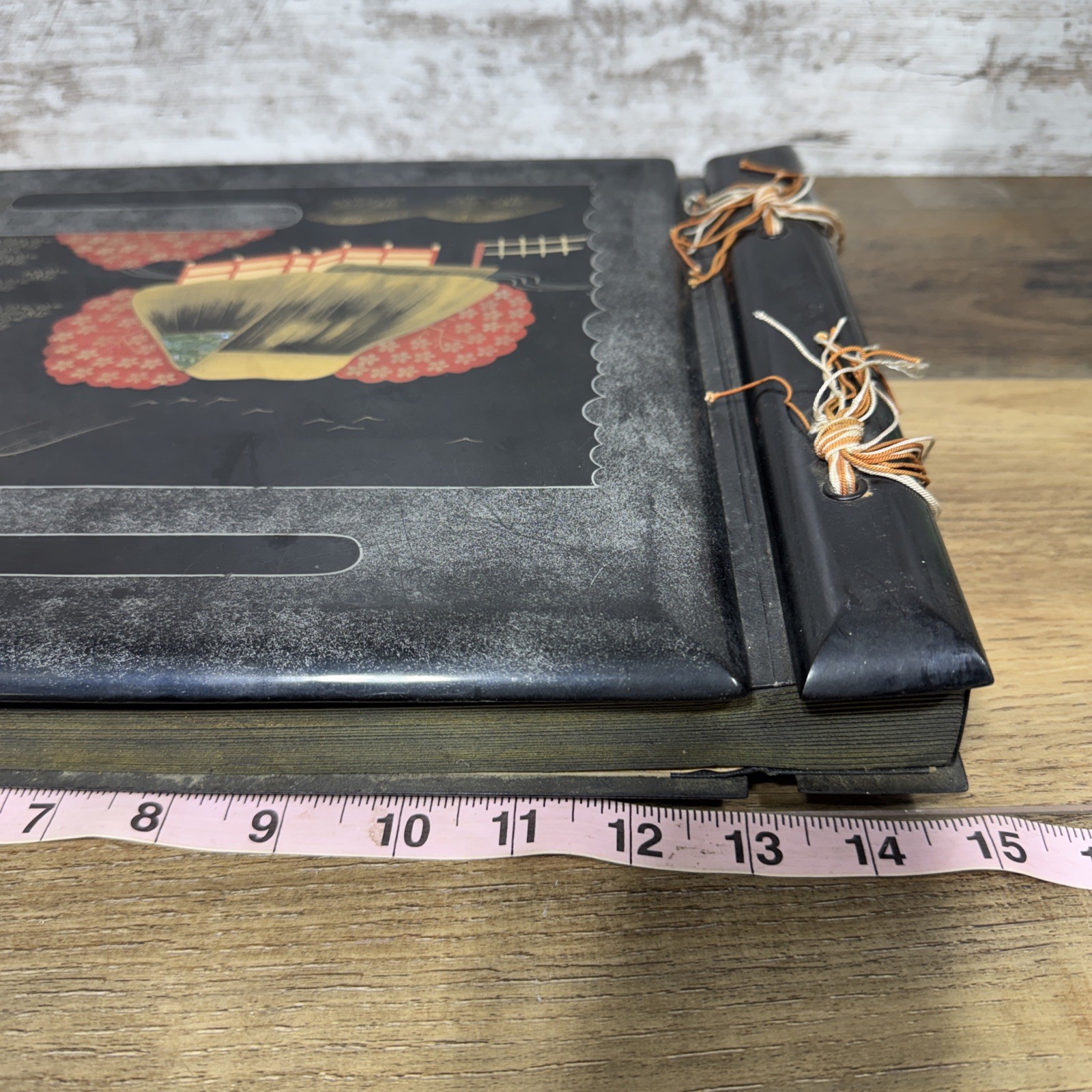 Vintage 1950s Japanese Photo Album – Black Lacquer