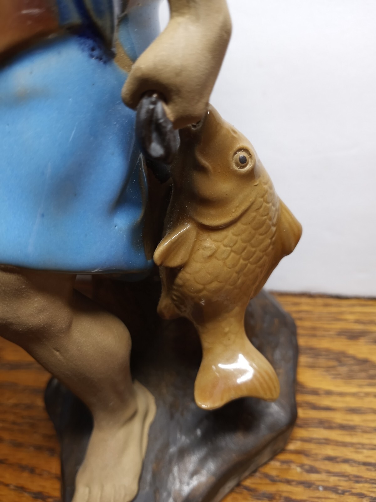 Vintage Shiwan Mudman Fisherman Statue