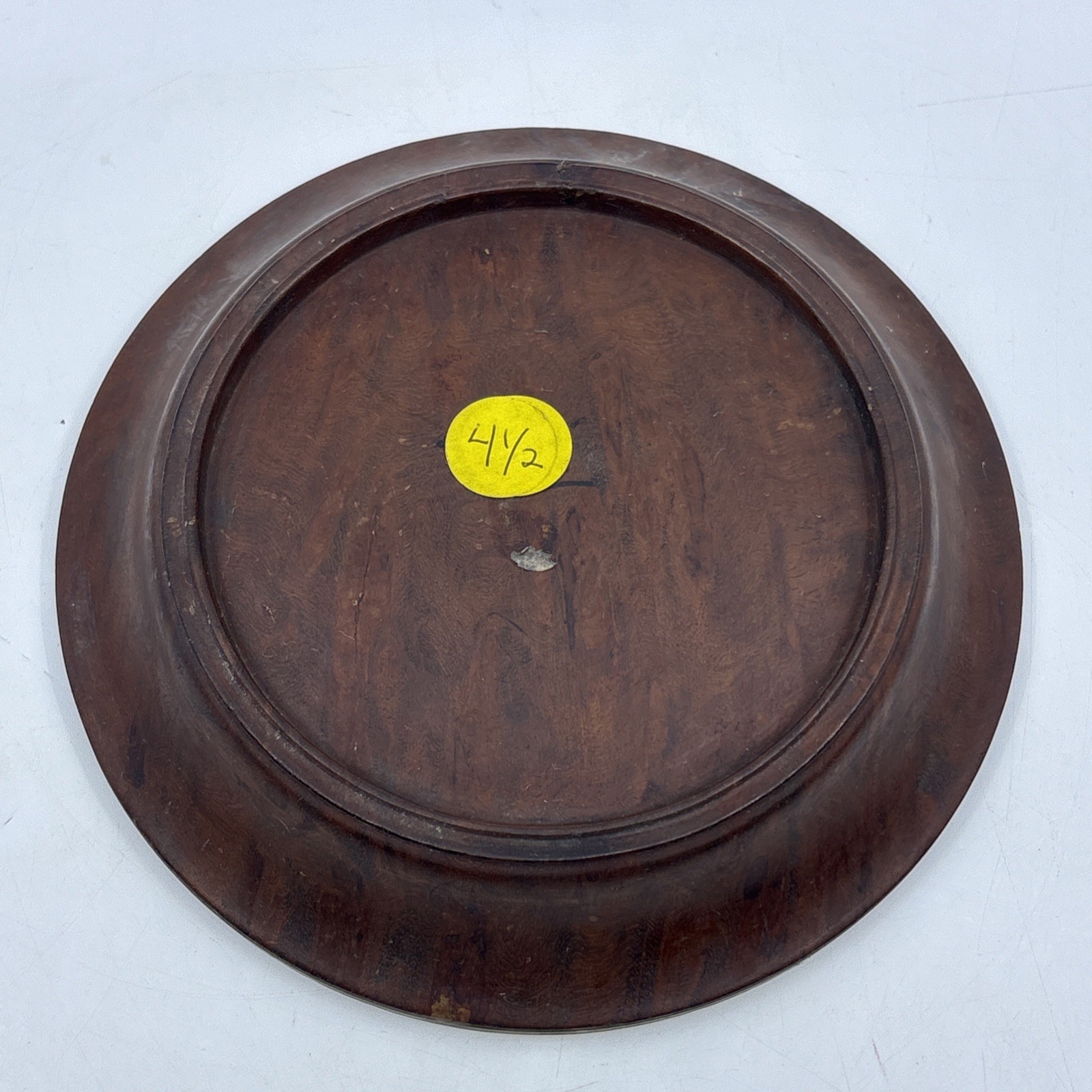 Vtg Chinese Wood Display Stand Vase Plant Asian Lamp Base 4.5″ Inner Diameter