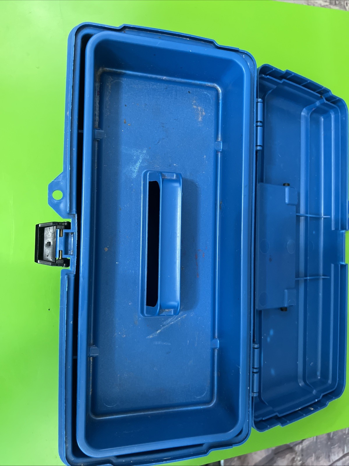 Vintage ArtBin by Flambeau Art Supply Storage Bin Box Blue removable Tray USA