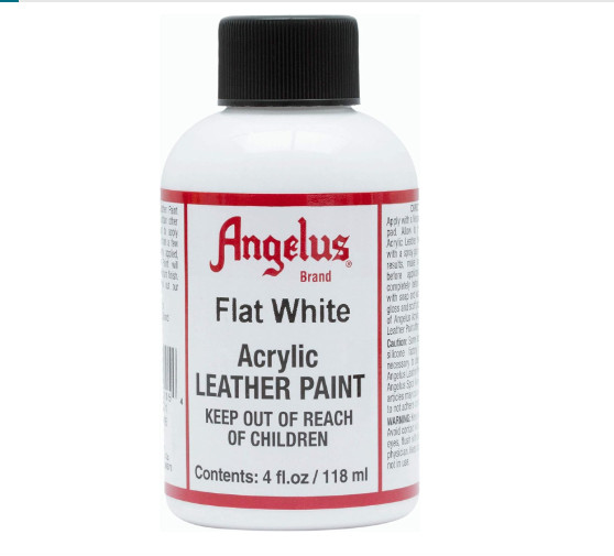 Angelus 4 Oz White Acrylic Leather Paint – Flexible, Durable for Shoes & Project