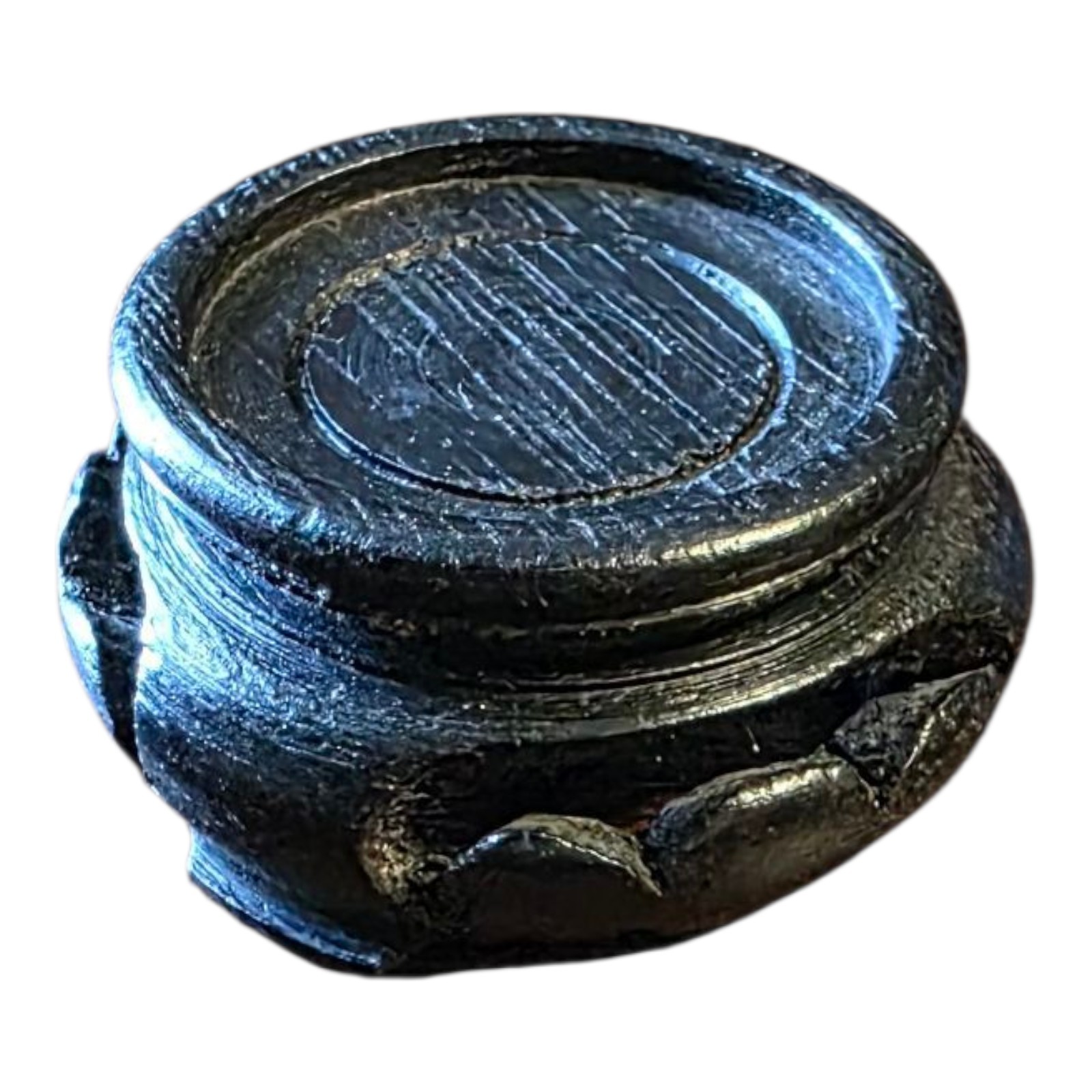 Oriental Asian Black 3-Footed Round Display Stand
