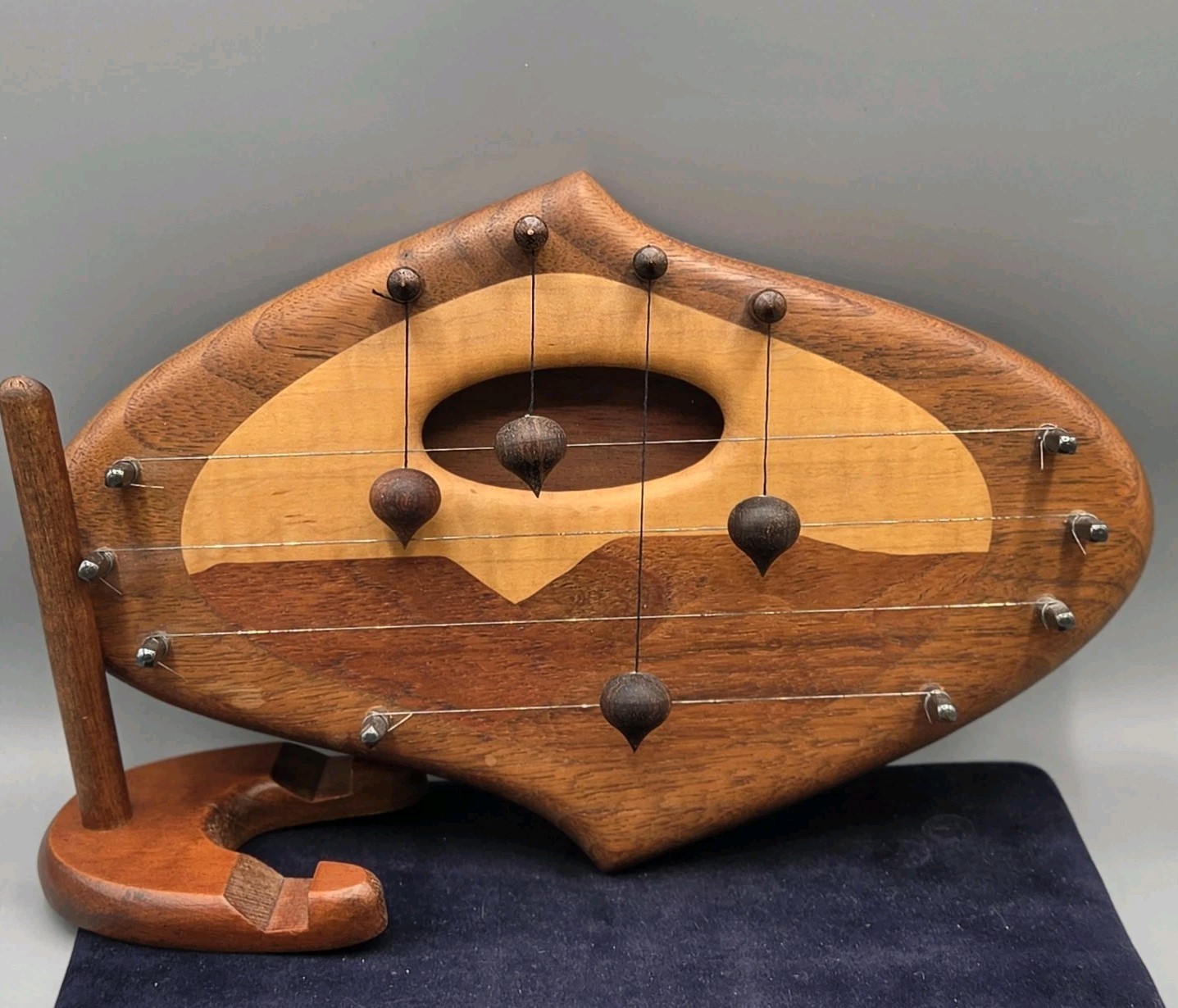 Door Harp / Chime, 4 String, Inlaid Wood – Gary Upton Signed