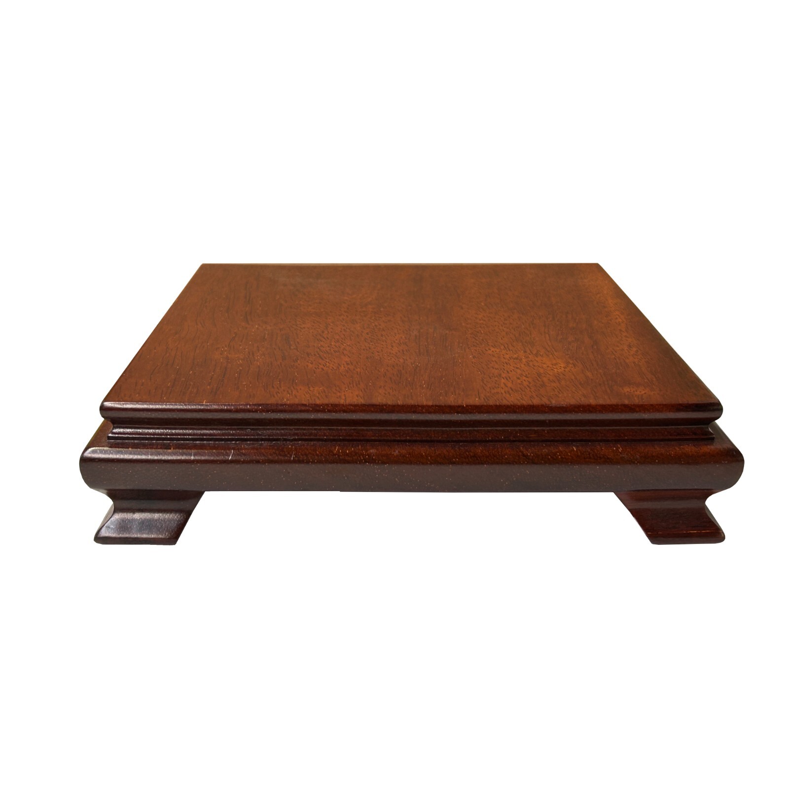 8″ Light Brown Square Natural Wood Flare Legs Display Stand Riser st1005