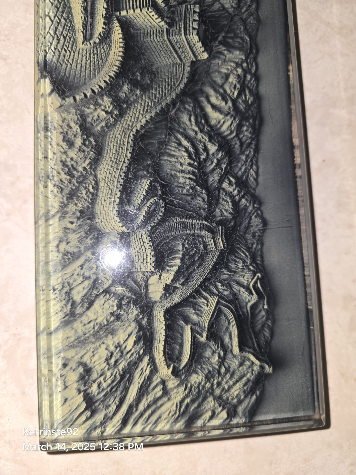 GREAT WALL OF CHINA SCENIC 3D ART STANDING PLAQUE MCM CHINESE DECOR 10″ X 4.5″