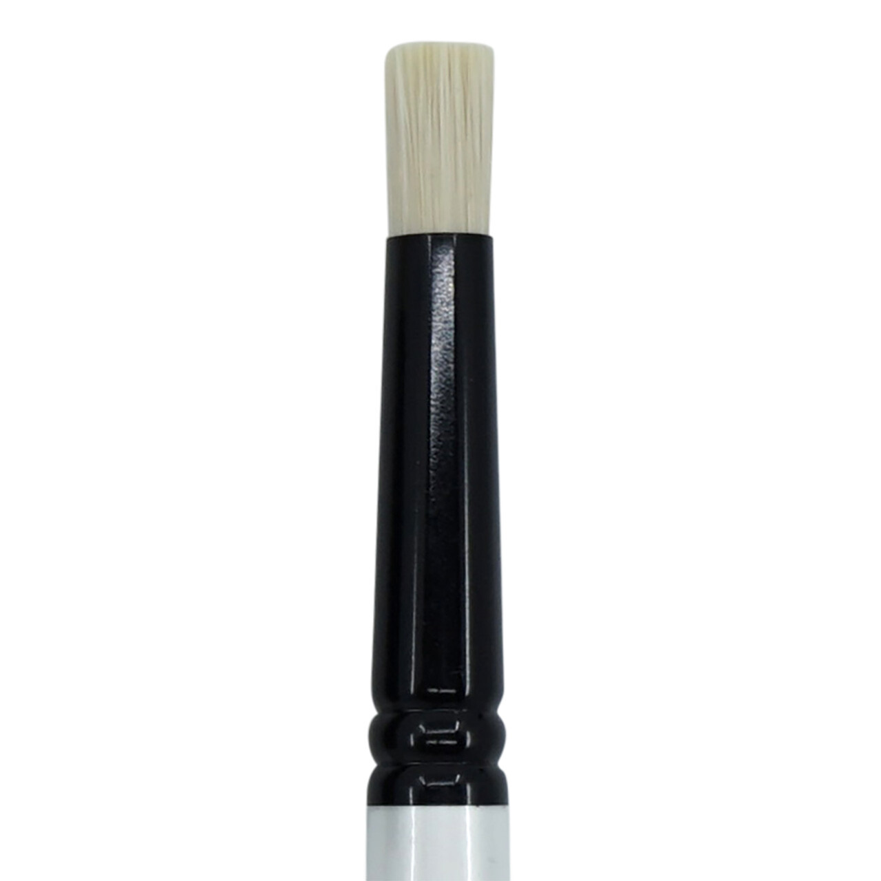 1428 Premium White Synthetic Bristle Stencil Brush Round Flat Top