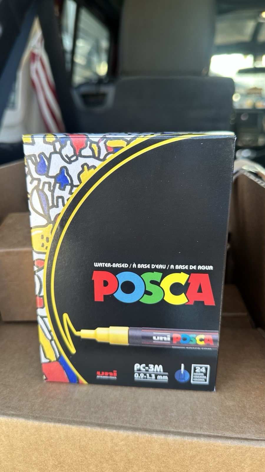 POSCA PC-3M Water-Based Paint Markers Multicolor 24 Colors Assorted Box Set