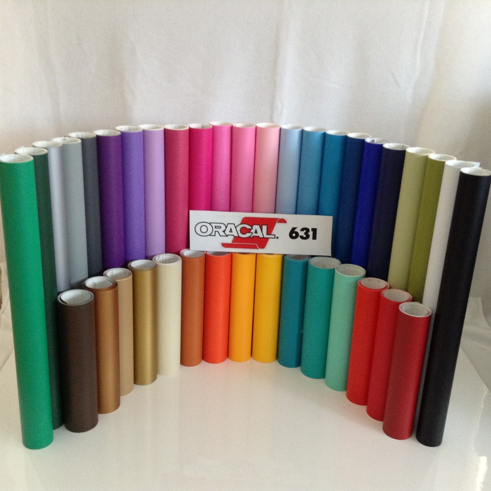 5 rolls 12″ Oracal 631 Matte Colors Adhesive Backed Vinyl Sign & Craft Cutter