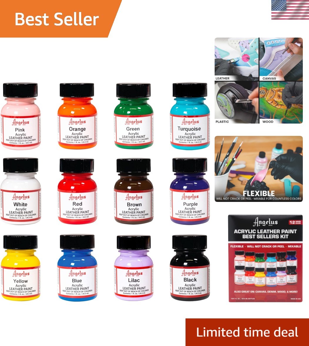Acrylic Leather Paint, Best Sellers Kit, Flexible Paint For Shoes, Sneakers, …