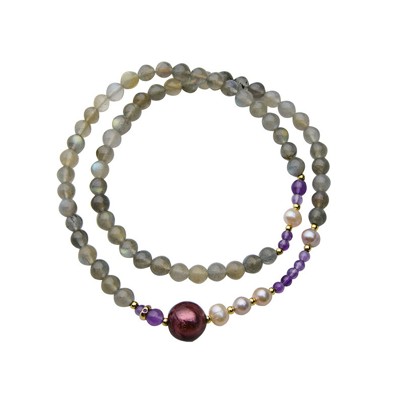 China Coloured Glaze Pearl Ethnic Style Exquisite Vogue Hand Chain Bracelet