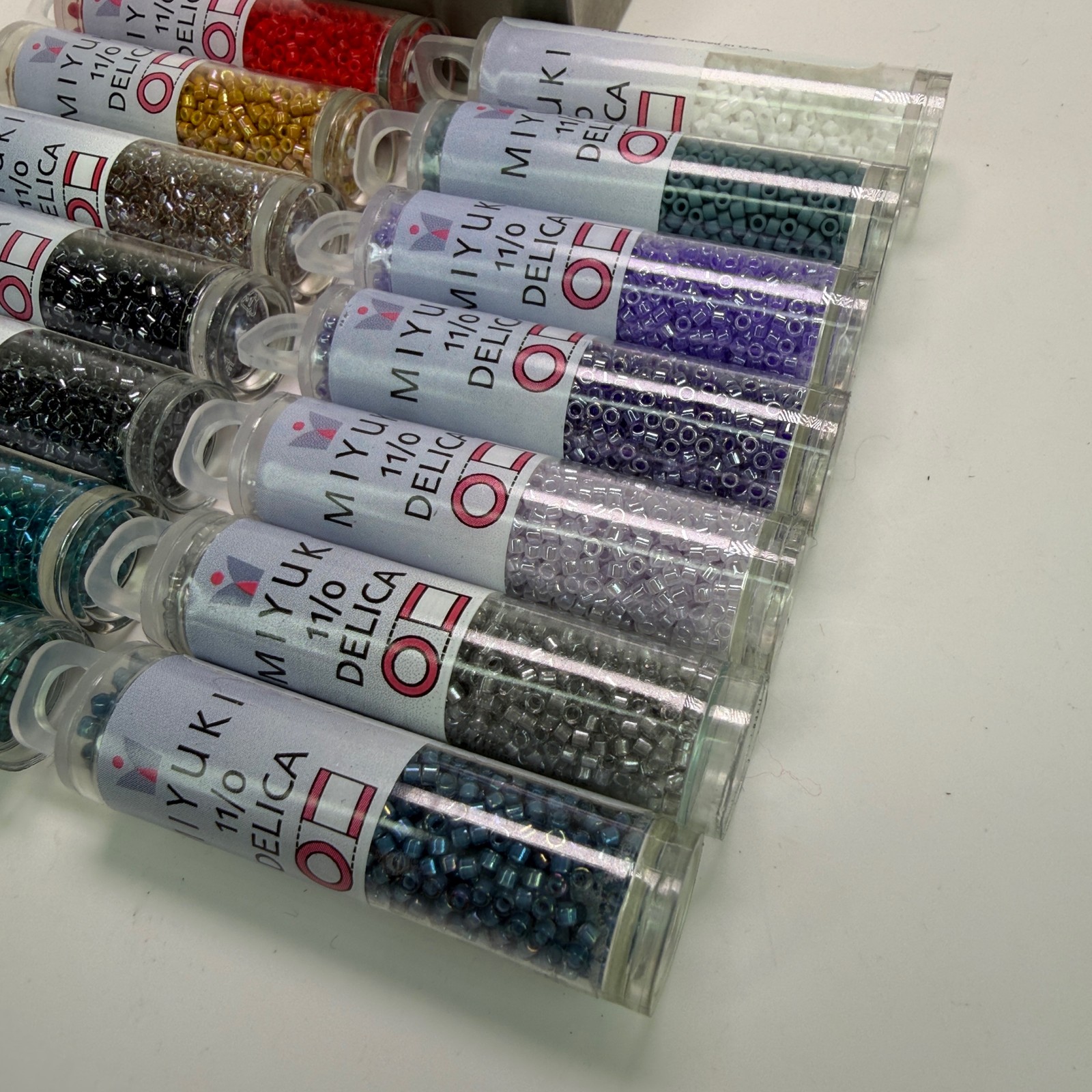 Miyuki Delica 11/0 Seed Beads Lot of 14 Tubes Mixed Colors 7.2g Each NEW