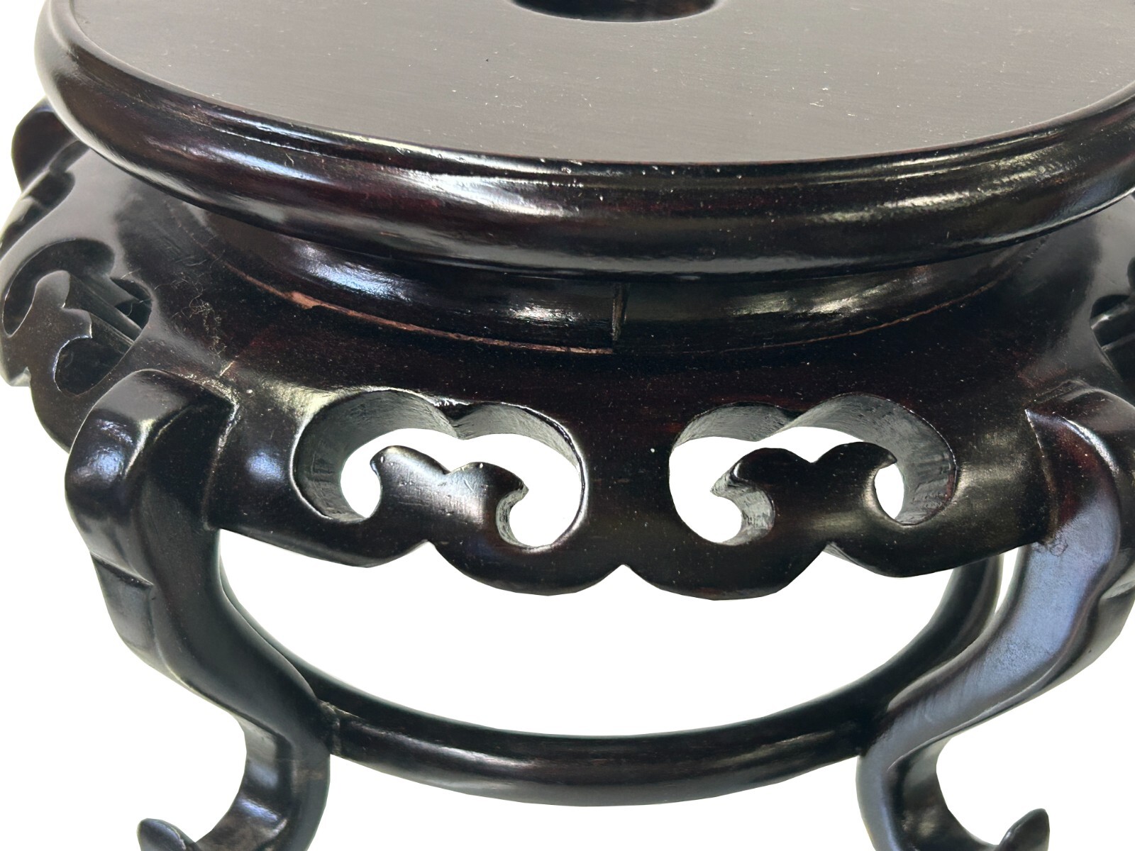 5.75″ Oriental Black Brown 5 Legs Round Wood Stand Riser Easel st1010A