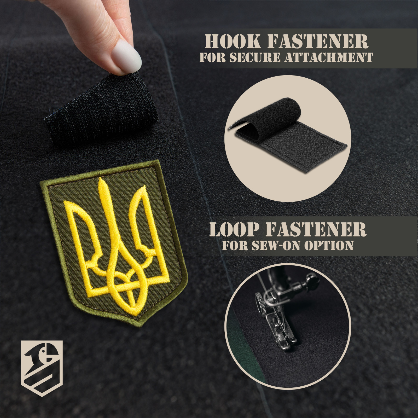 3Pcs Ukraine Patch Set, Ukraine Coat of Arms Shield, Trident, Tryzub, Hook Loop