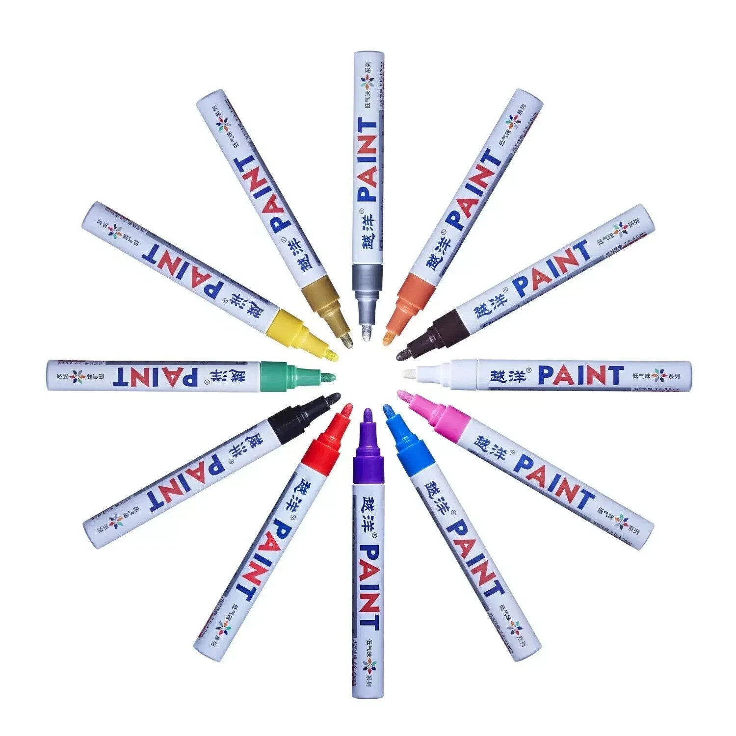 12Pcs Waterproof Permanent Paint Marker Pen For Car Tyre Tire Tread Rubber Metal
