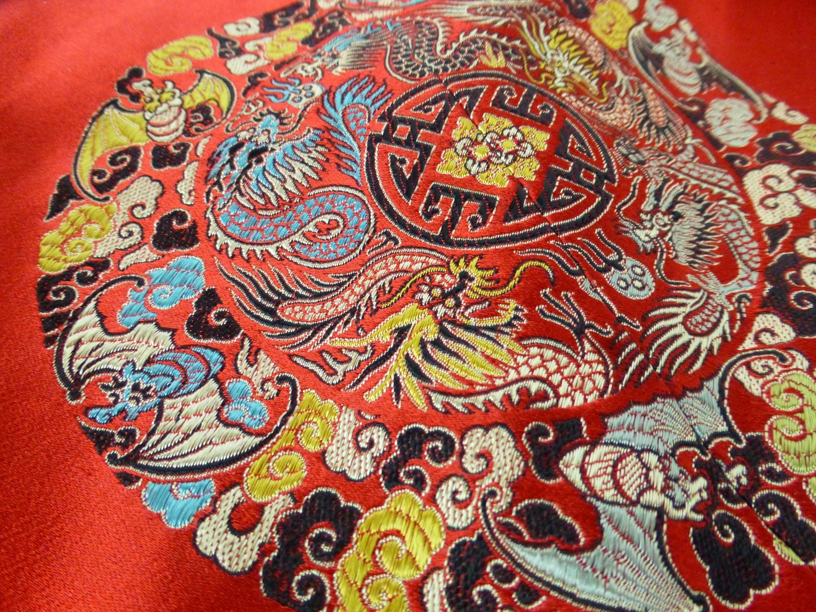 Vintage /Antique Chinese Embroidery unframed textile [Y8-W7-A8]