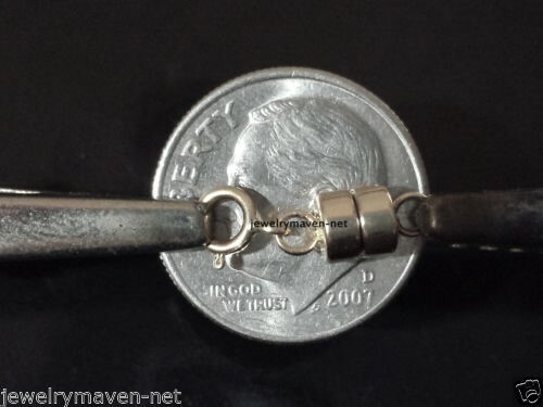 4.5mm 14k MAGNETIC CLASP Converter 1/2″ Extender WHITE Gold spring ring RHODIUM