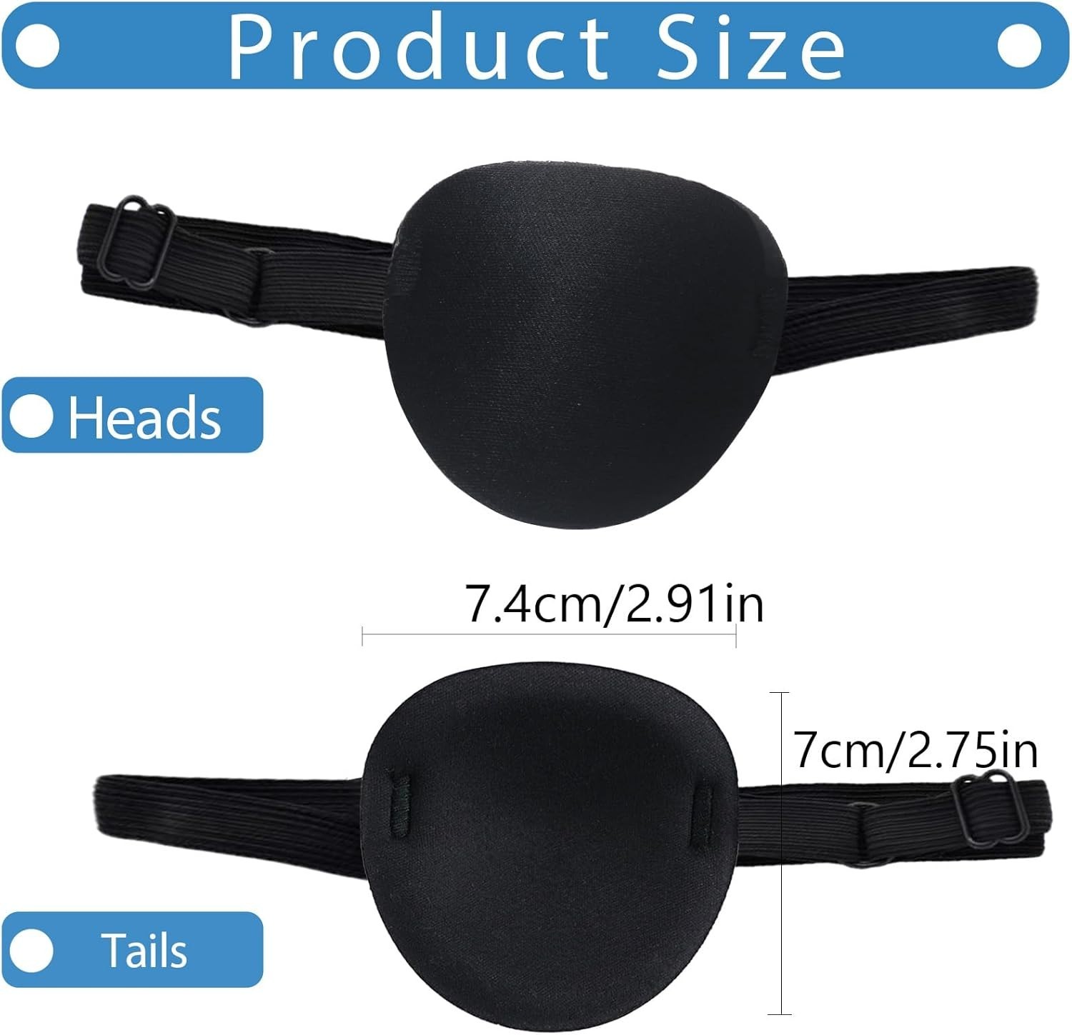 Adult Adjustable Eye Mask – Full Coverage, Reusable Eye Patches for Daily Use