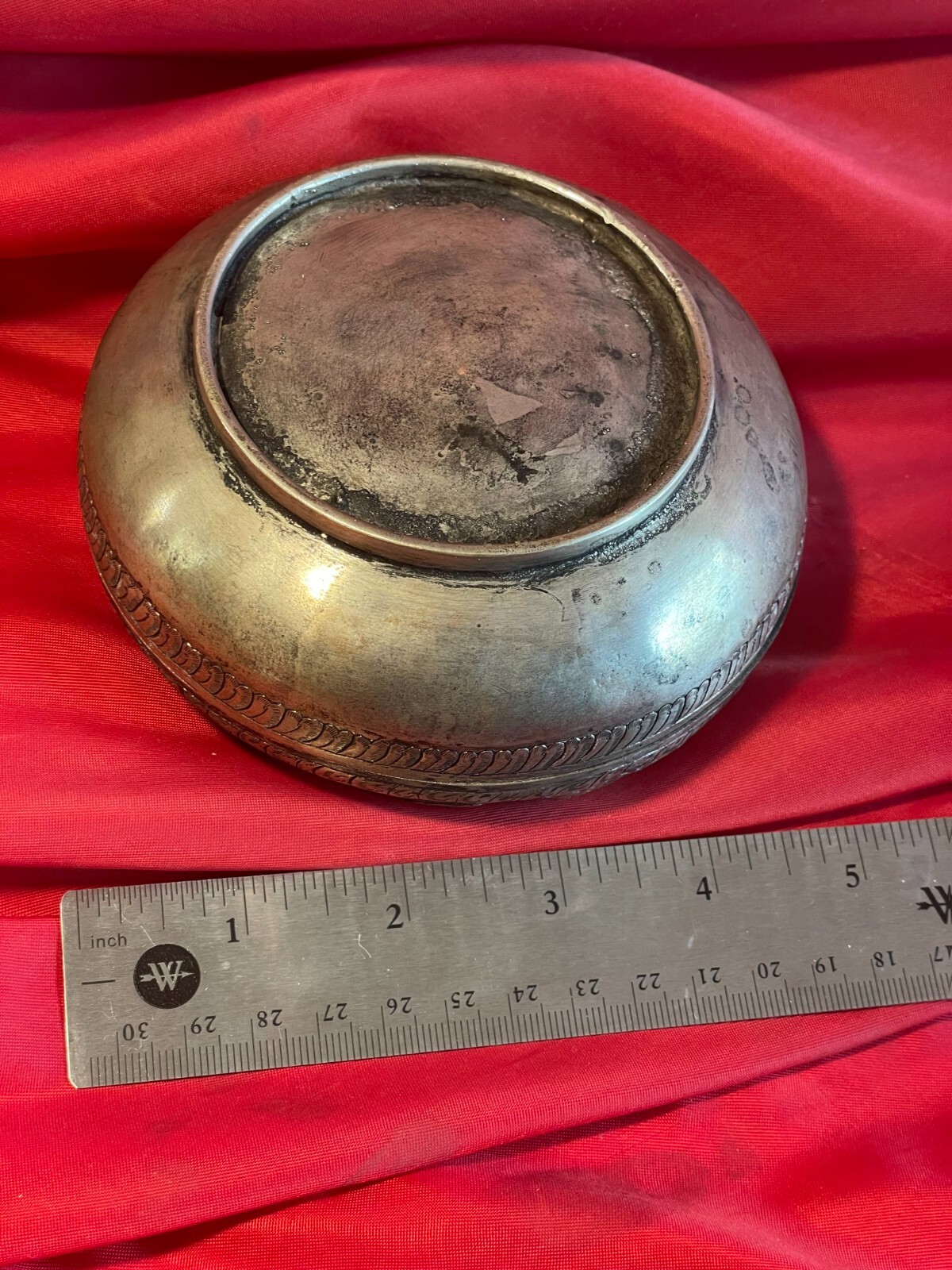 Old Chinese Copper Round Box