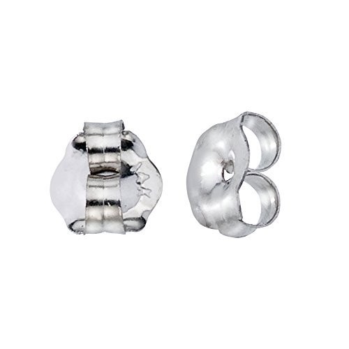 14k White Gold Earring Backs (1 Pair) for 0.6 mm thick earring posts