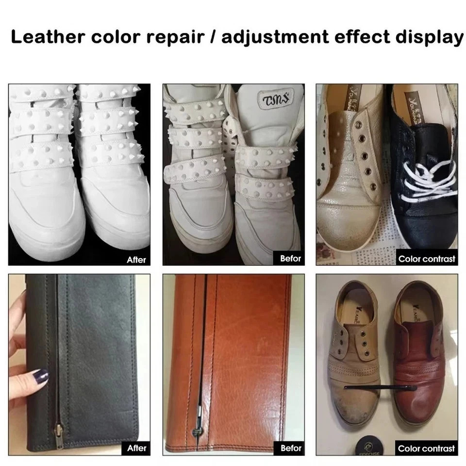 Car Leather Repair Kit Liquid Skin Recoloring Balm No Heat Repair Tool Auto Seat
