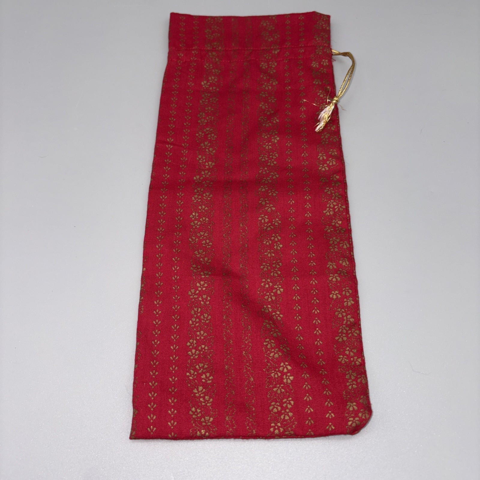 Vintage Chinese Silk Brocade Drawstring Jewelry Pouch & Wine Bottle Gift Bag Lot