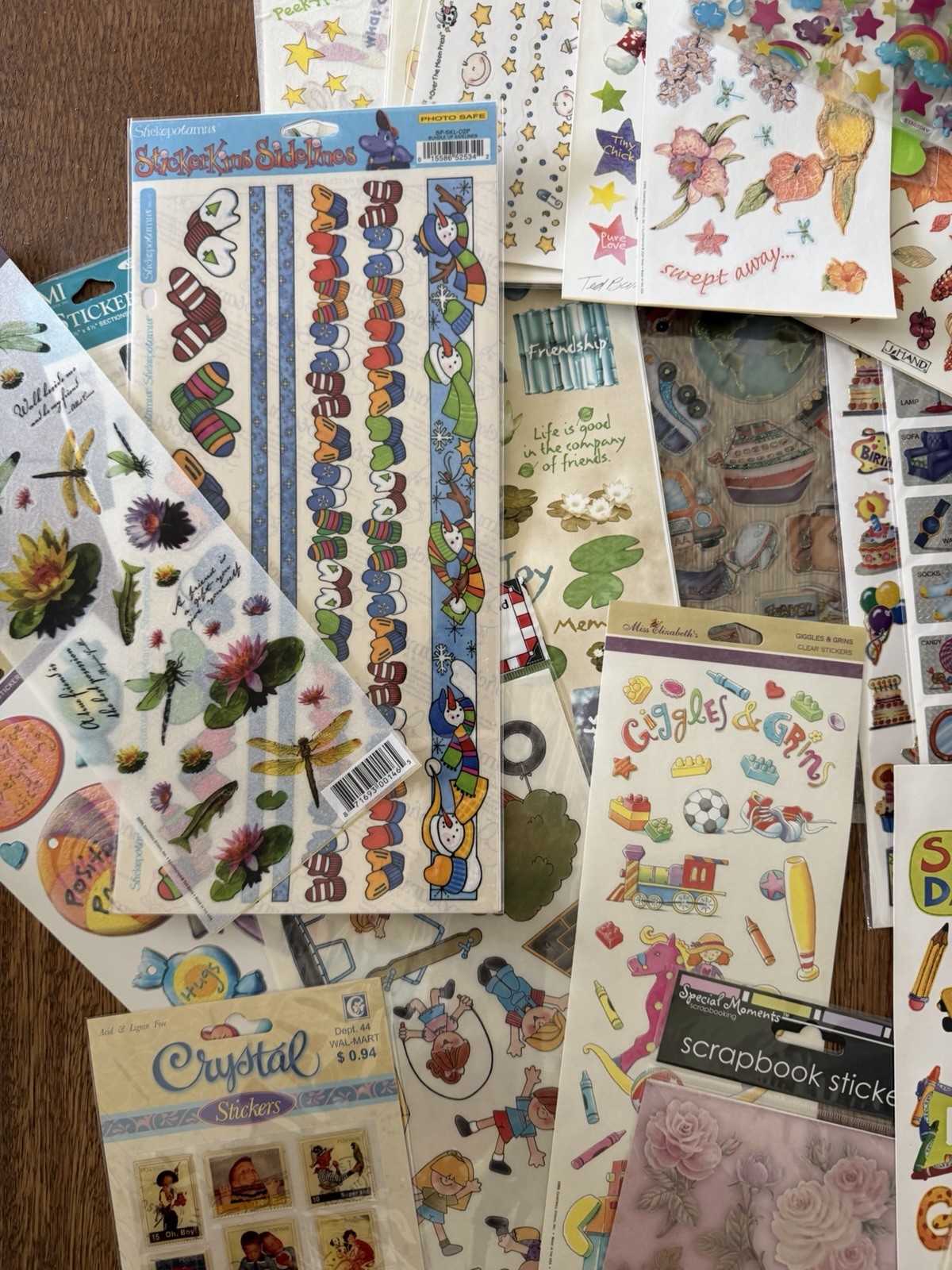 1 LB Stickers School Birthday Sports Child Holiday Hearts Wedding Flowers LOT E