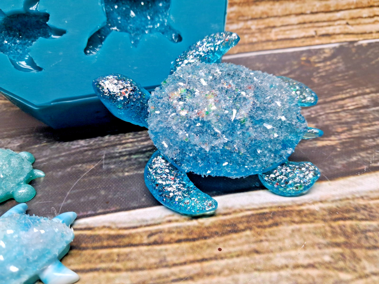 Crushed glass Textured shell sea turtle mold. MOLD ONLY