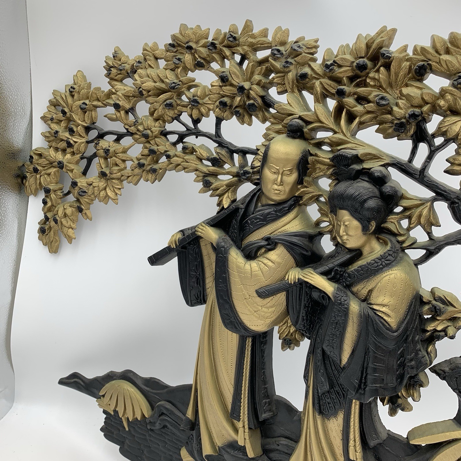 Vintage MCM Burwood 1973 Large Wall Art Japanese Asian Bonsai 37 X 22″ Gift EUC