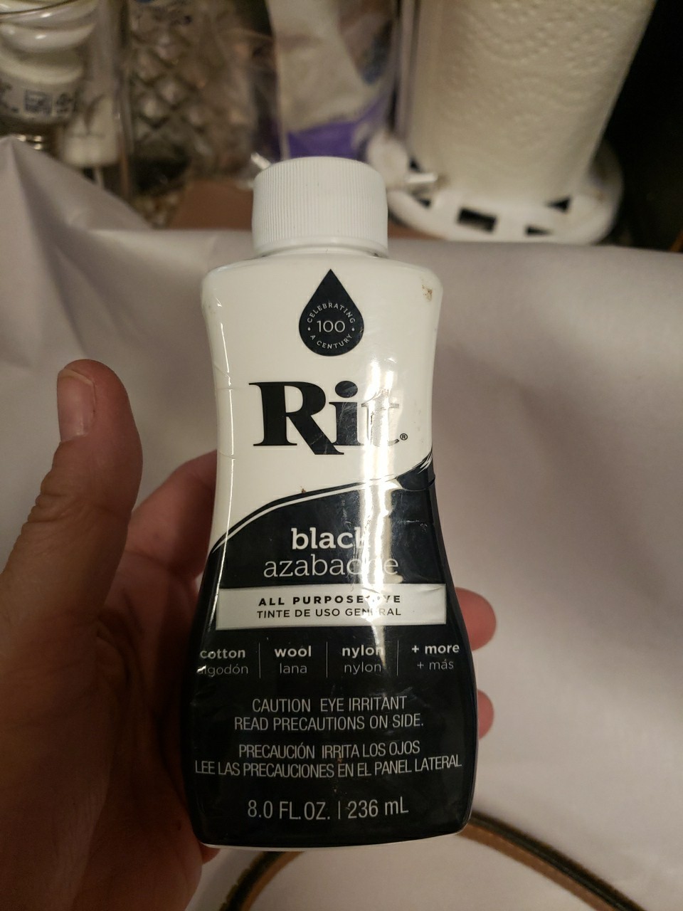 NEW SEALED FAST SHIP FROM FLORIDA Rit All Purpose Dye Black 8 fl oz LIQUID RIT