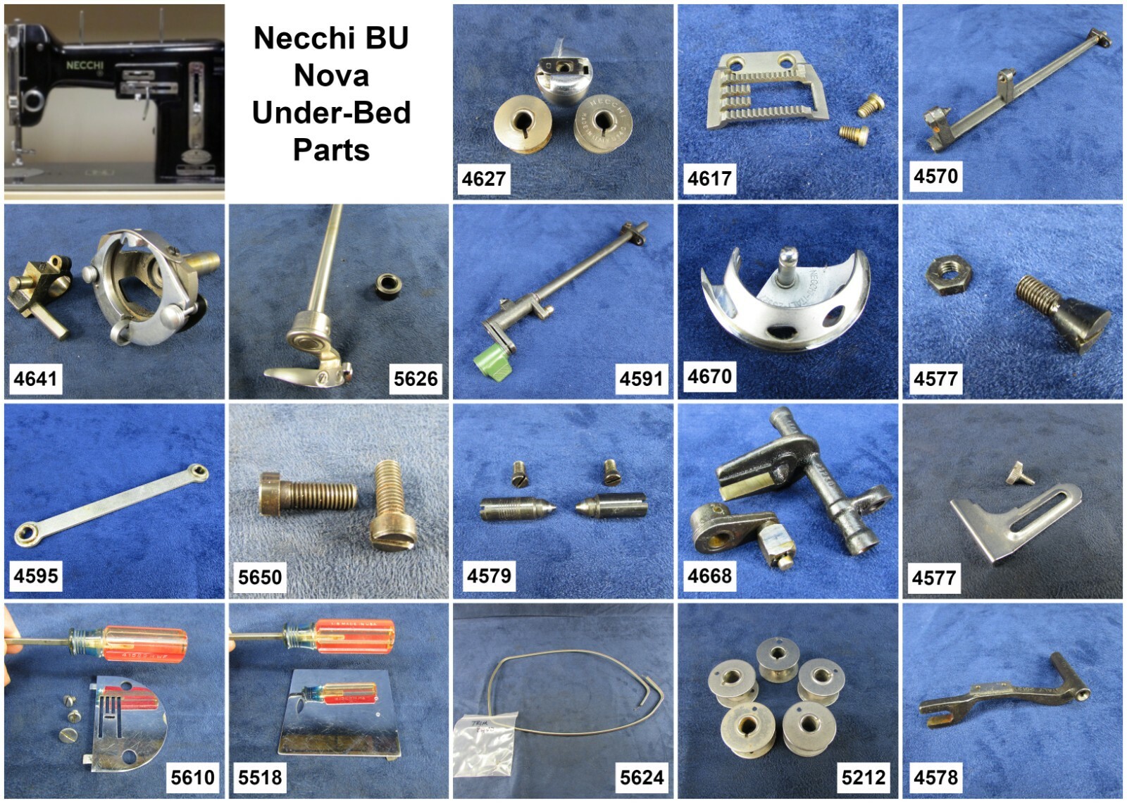 Vintage Necchi BU Nova Sewing Machine, Choose Your Parts! Free Ship Over $30