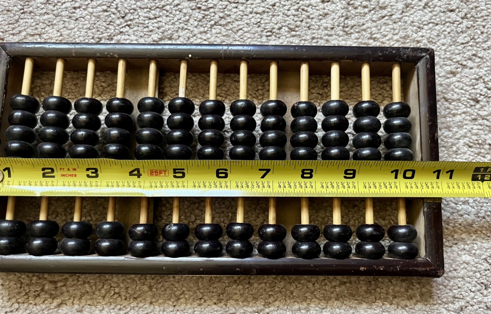 Rare Vintage Lotus Flower Brand Chinese Huanghuali Wood Abacus 13 Rod 91 Bead