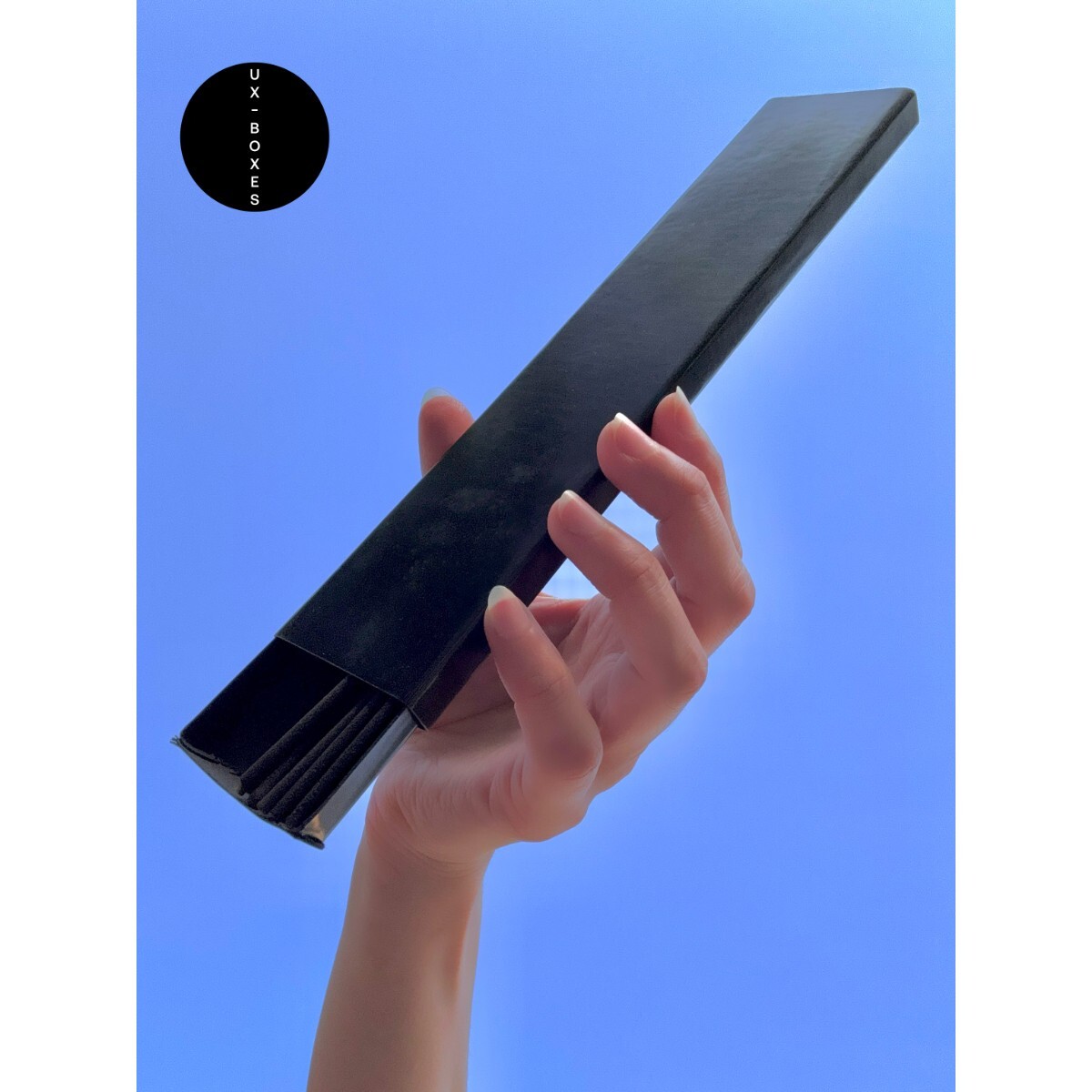 Glossy Noir Incense Packaging for Product Branding | 25-Piece Fast-Free Shipping