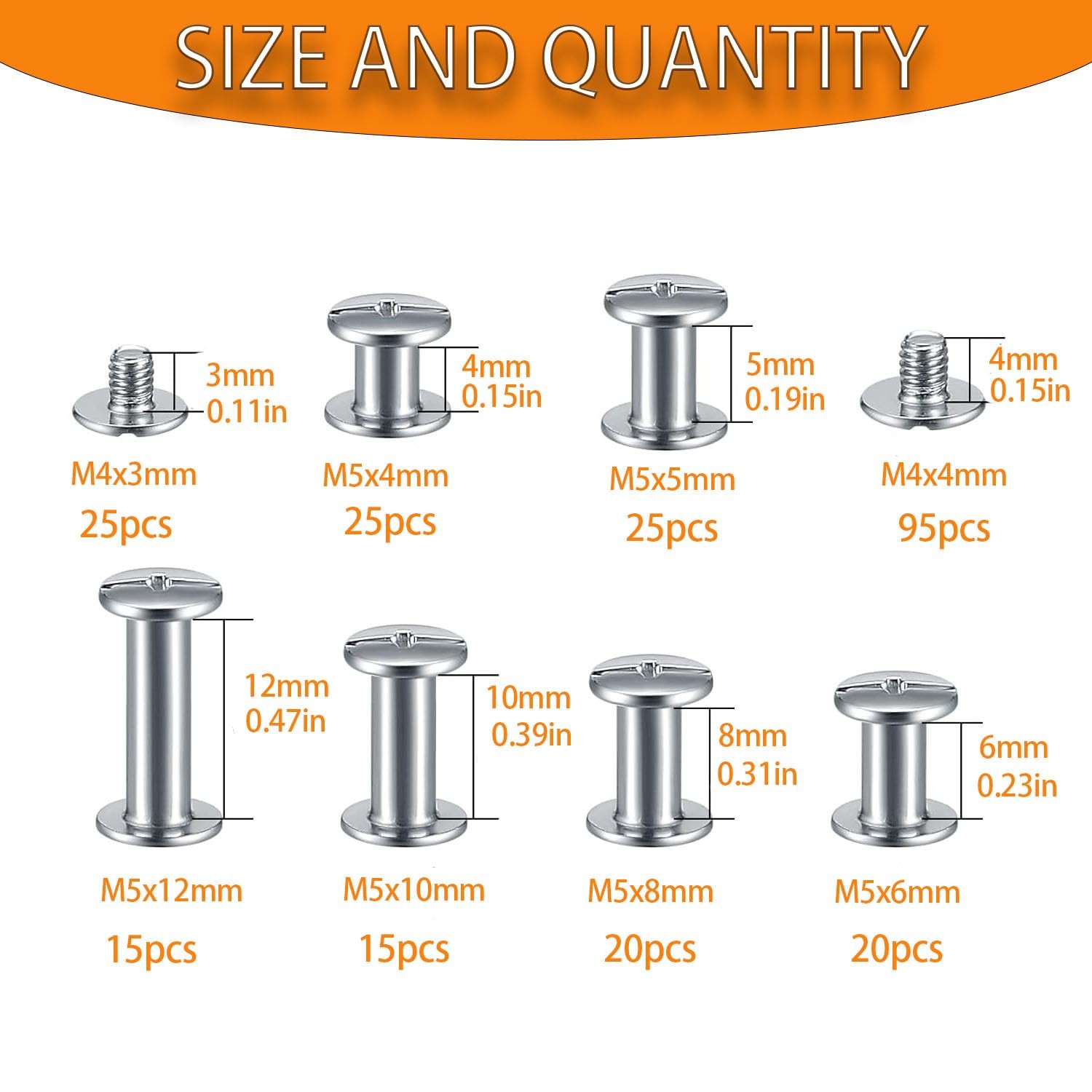 Chicago Screw Assortment Kit Leather Craft Binding Rivets