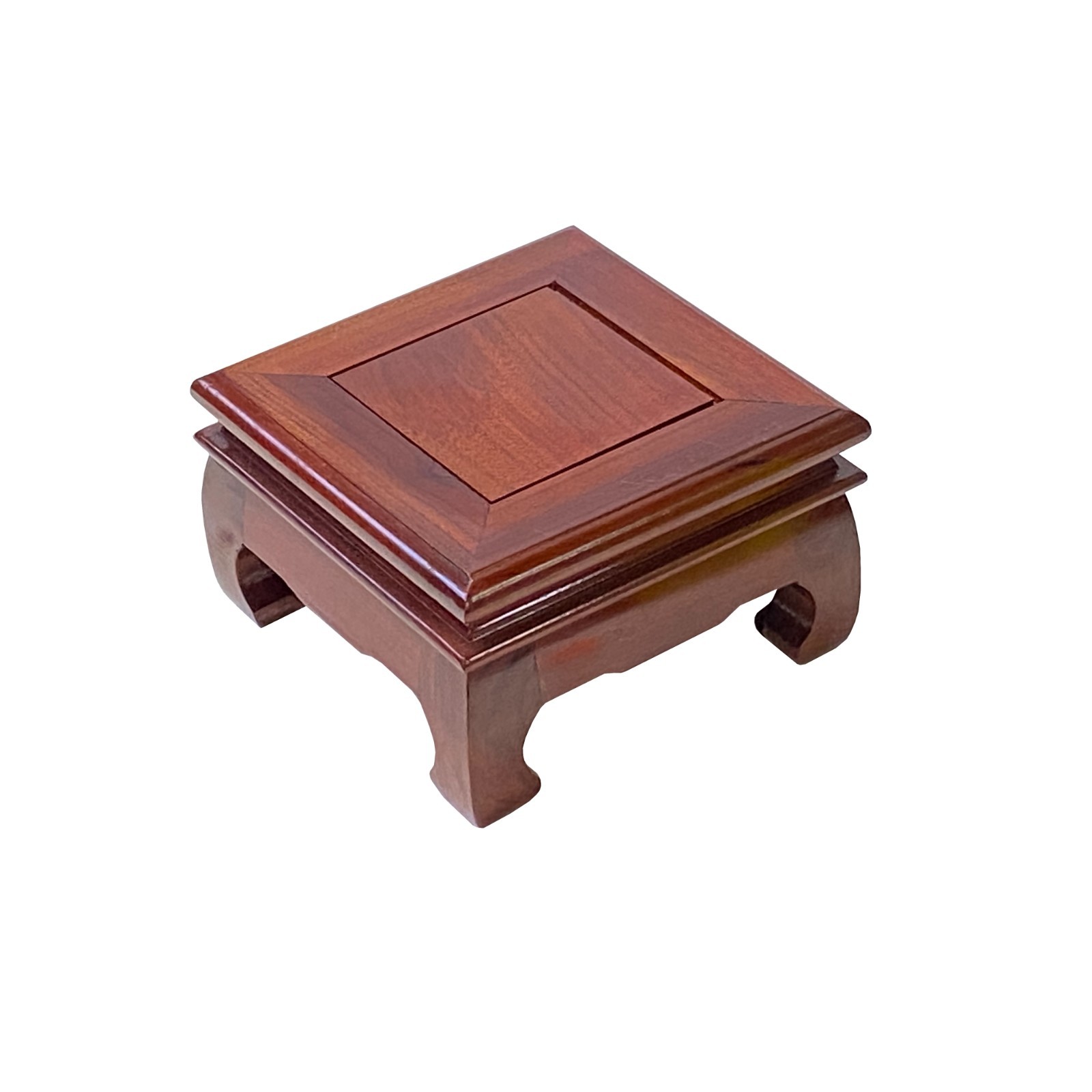 7.25″ Light Brown Curve Legs Square Wood Display Stand Riser ws4884A