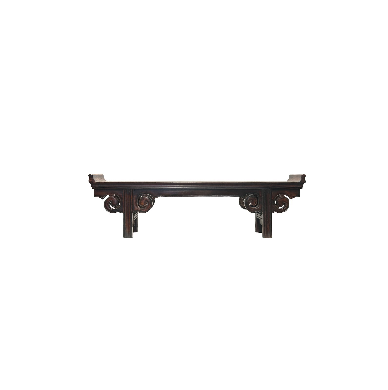 24″ Chinese Brown Wood Altar Rectangular Table Top Display Stand Easel ws3808